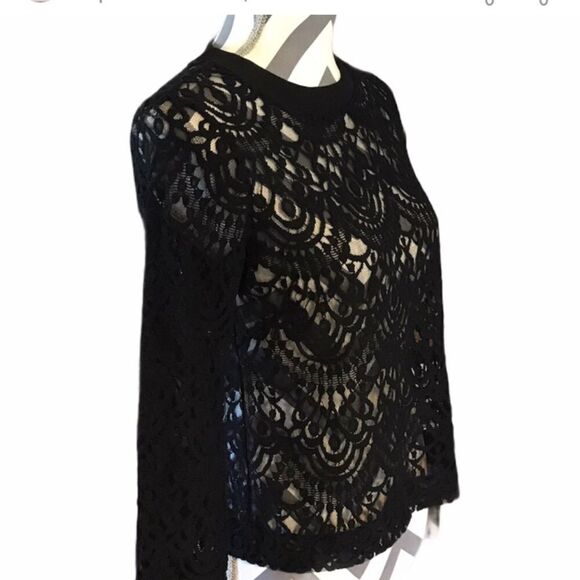 Banana Republic Tops - Banana Republic SMALL Black Lace Top